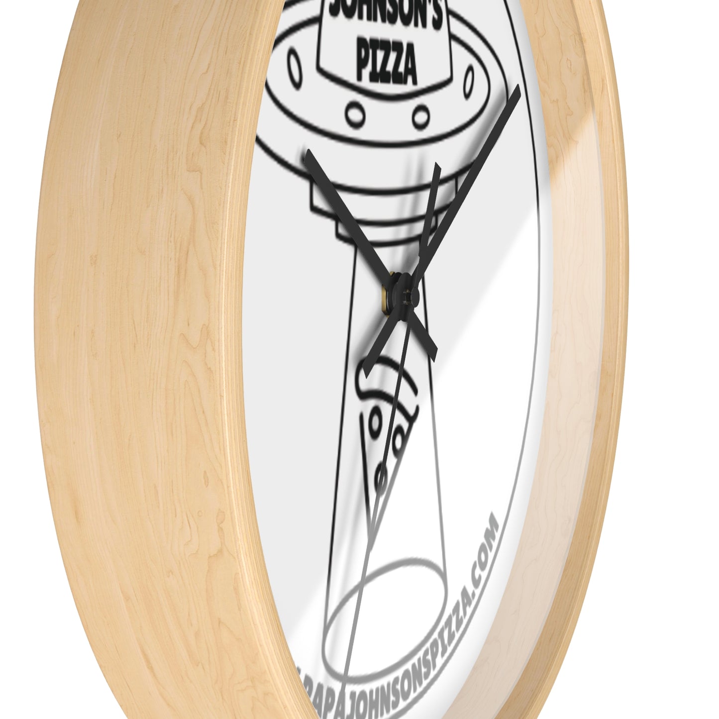 Papa Johnson's Pizza UFO silent wall clock