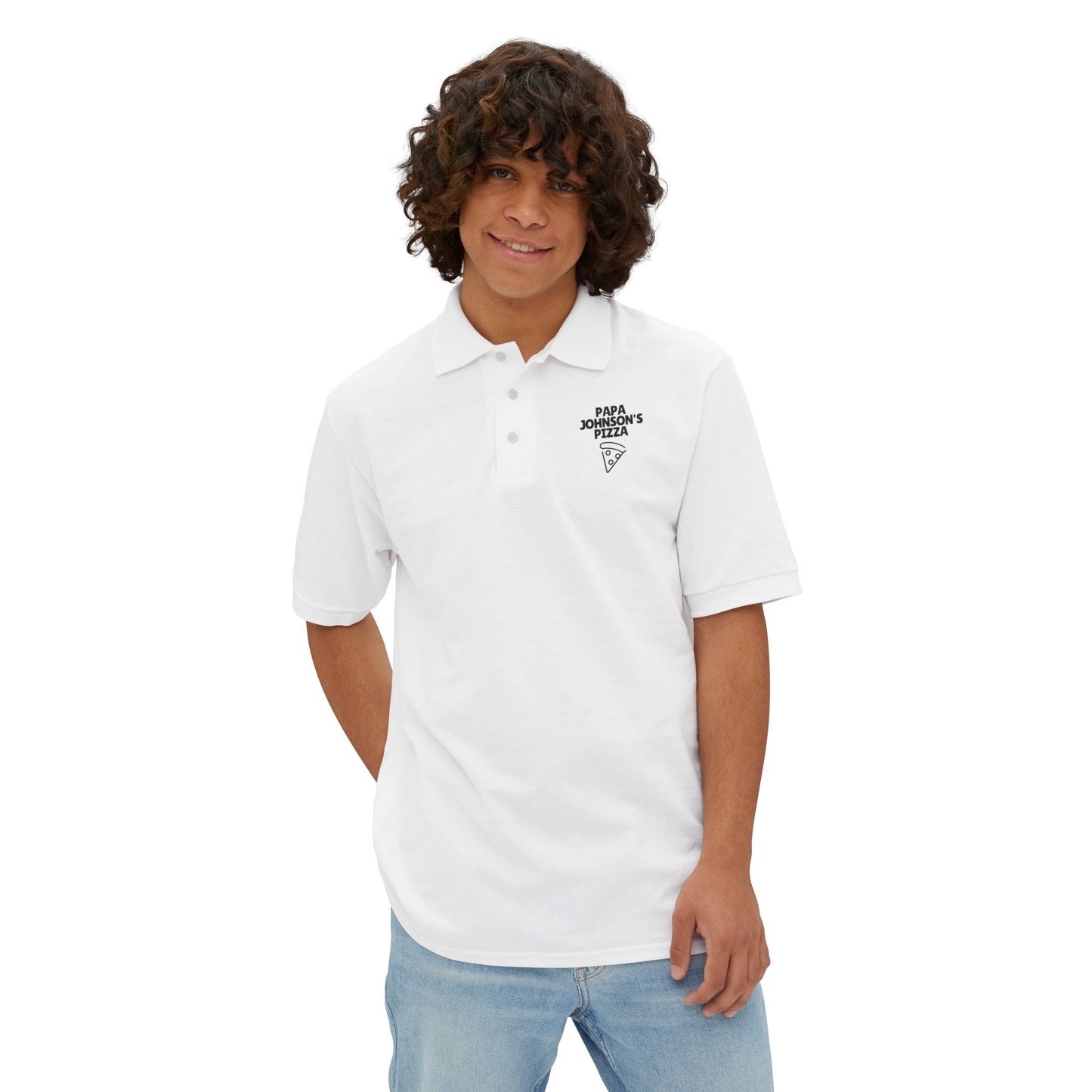 Papa Johnson's Pizza Men's Polo