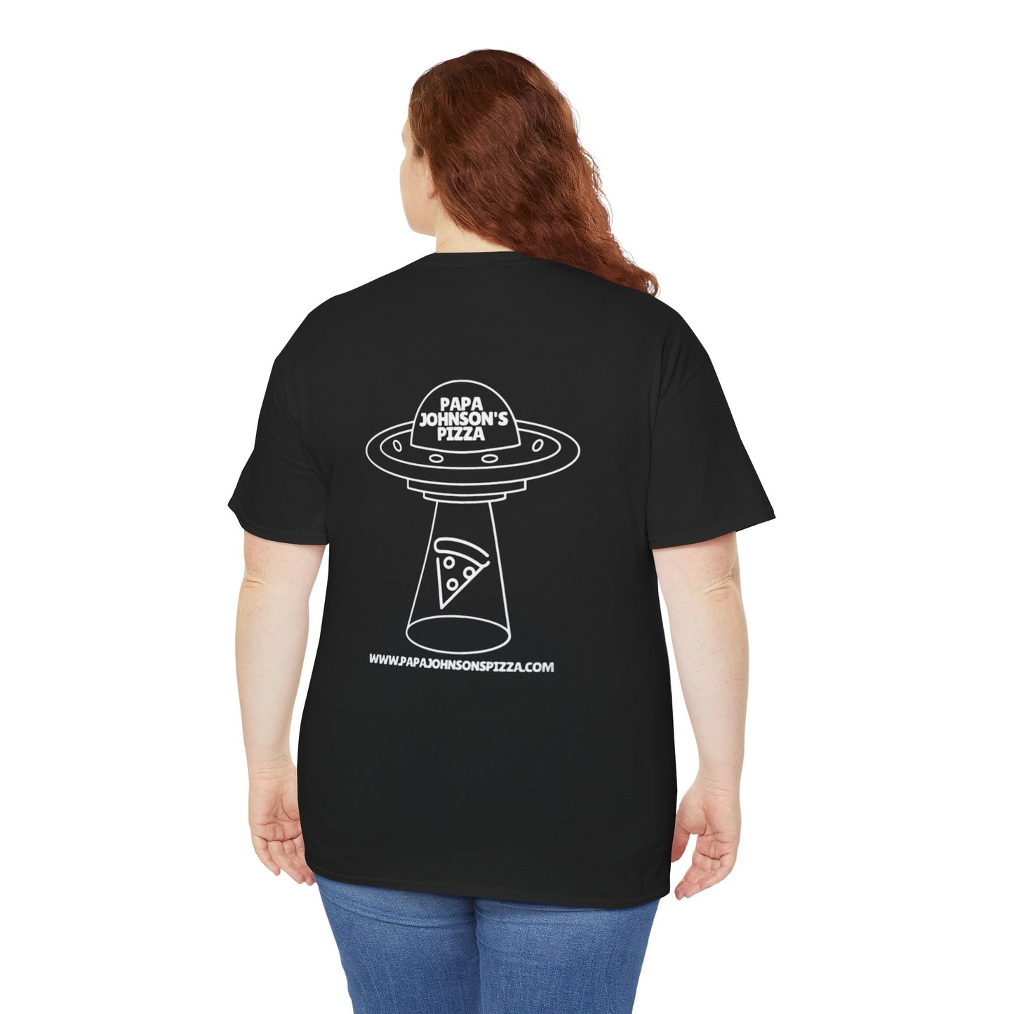 Papa Johnson's Pizza cotton t-shirt unisex