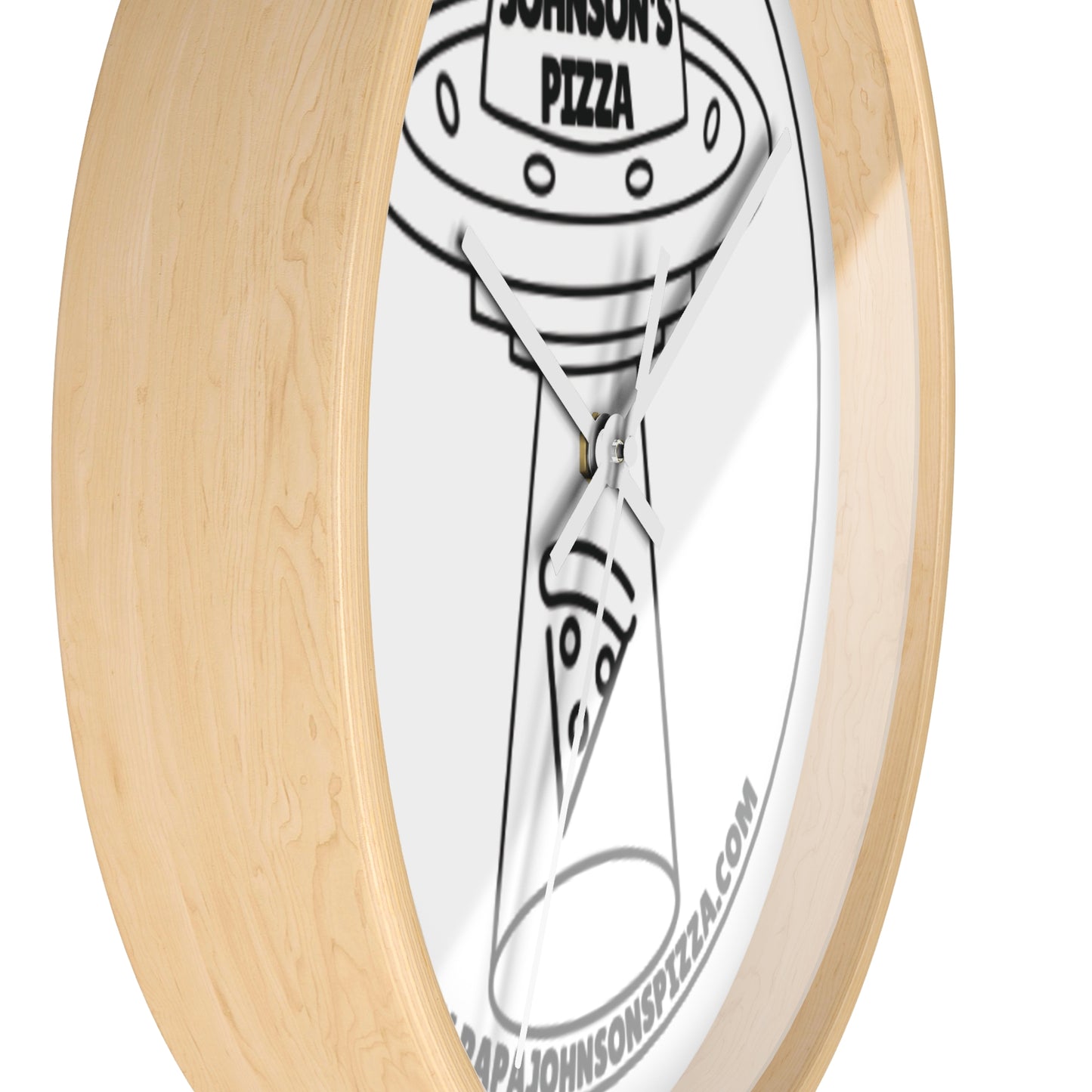 Papa Johnson's Pizza UFO silent wall clock